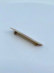 Vintage Revlon Pin Brooch Rectangle Black and Red Enamel Gold Tone
