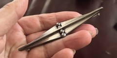 Vintage Sterling Signd ANDRA DATED 1939 TRUE Art Deco Modernist Brooch 23G