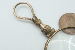 ANTIQUE ENGLISH GOLD CASED QUIZZING GLASS / QUIZZER c1840