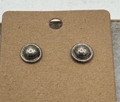 Vintage Sterling Stud Post Round Earrings About 6mm Backs 925 Also