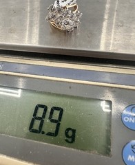 Stunning 1970 Vintage Estate 18k Gold 3.50ct Diamond Cluster Cocktail Ring