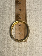 Antique 1930’s Victorian Revival Etched Hinged Bangle Wide Gold tone Bracelet