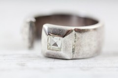 LINKS OF LONDON STERLING SILVER 925 RING SIZE 6 3/4 DESIGNER CUFF BEAUTIFUL