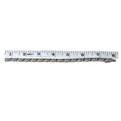 PAJ BB China Bracelet Silver Tone Illusion Diamonds Textured Metal Shiny Smooth