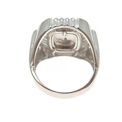 925 Sterling Vintage Emerald & Tapered Baguette C Z Praying Hands Ring Size 10.5