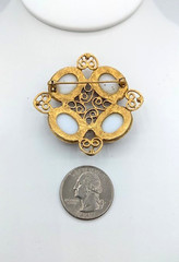 Vintage JULIANA Earring Brooch SET Stippled Egg Spring VERIFIED