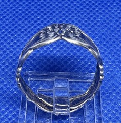 (26) 1920-1930s Antique Vintage 925 Sterling Silver Ring Adjustable – Floral