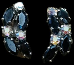 Made In West Germany Jewelry Lot Incl 8 Clip Earrings, 2 Necks, 2 Brooch 1 Brace