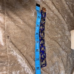 Vintage Enamel on Copper Blue Multi Color Mid Century 8 Inch