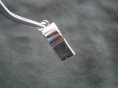 Wells Sports Whistle Vintage Sterling Silver Charm Pendant 1.2g DOES NOT WHISTLE