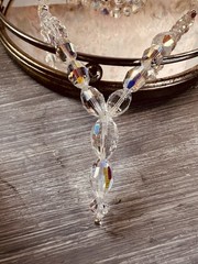 ART DECO Crystal Necklace Lot 2 Hand Strung Brilliant Heirloom Romantic Sparkle