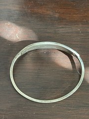 Vintage Bracelet Mexico Alpaca Silver Celestial Abalone Mother of Pearl Inlay