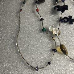 Vintage Trade Bead Fetish Hand Strung Necklace
