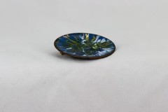 Separation Enamel on Copper Disc Brooch/Pin, 19gr