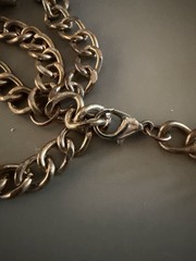 Vintage Pale Pink Gold Tone 3 Row Necklace 14-18”