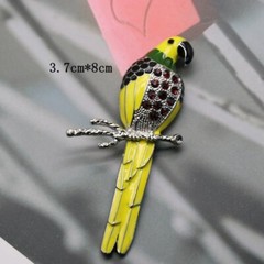 Antique Vintage Palace Style Animal Bird Brooch Multi-color Glaze Cute Birds Pin