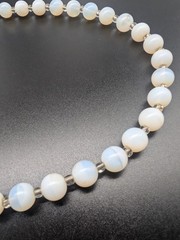 Vintage Opalite 10mm Bead Necklace 21″L Beautiful!