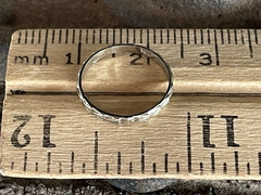 Vintage Art Deco Children’s 10K W Gold Ring Sz 0.5 Eternity Etched
