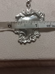 Antique Art Nouveau Sterling Silver Monogram Cartouche Pendant