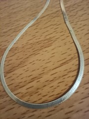 Vtg 925 Italy Sterling Silver 2.5 mm herringbone 30″ Necklace opera length