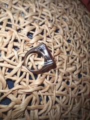 Vintage Silver Ring With Oval Red Stone Size 7/8 Read Description
