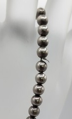 Antique Victorian W.R.C Sterling Silver Bead Ball Chain Collar Necklace 15.5″