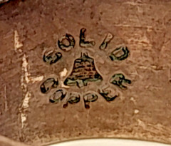 Bell Thunderbird Copper Ring -Stamped Bell Solid Copper – Size 6 – Wide Band