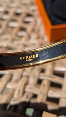 Vintage Rare Hermès Clic Clac-Style Enamel Bangle & Box
