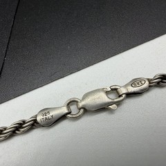 Nice Vintage SXI Italy Sterling Silver 2.4mm Rope Chain 30″ XL Necklace 15.1g