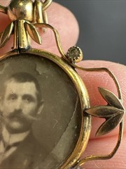 Antique Gold Filled Double-Sided Photo Pendant