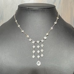 Antique Art Deco Rock Crystal Necklace 17 Inches