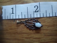 Vintage Moonstone Gold Filled Pendant 1in