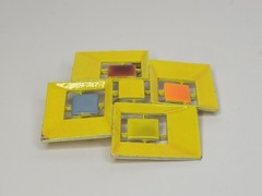 Vtg Geometric Retro Colorful Square Brooch Pin Signed Capri