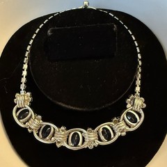 Juliana D&E Verified Sapphire & Baby Blue Rhinestone 5-Link Necklace Ref # 63