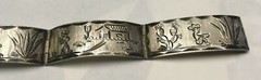 Signed MRM Guad Jal Mex Plata 925 Sterling Silver 7” Bracelet Hinged Panel