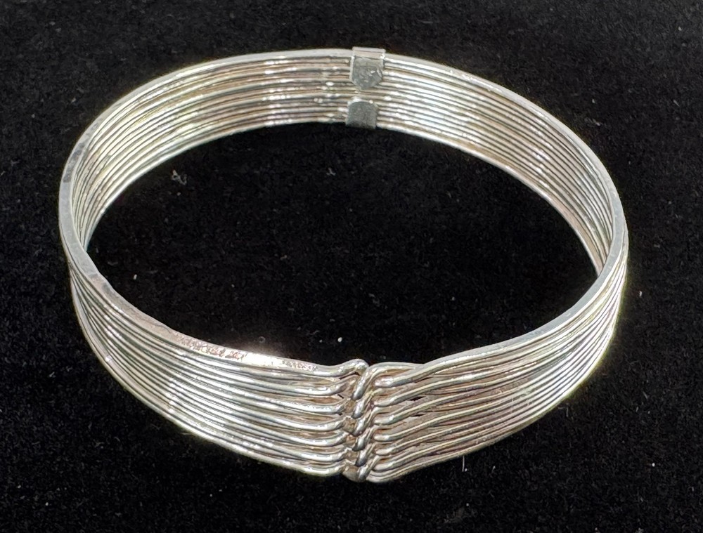 Vintage 950 Silver Multi Wire Cuff Bracelet