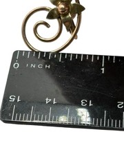 VTG Sterling Silver 925 Floral Ear Climber Swirl Earrings Gold Plated Clip On