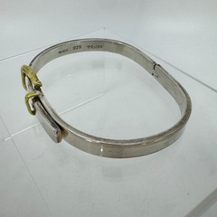 Vintage Taxco Mexico 925 Sterling Silver Brass Belt Buckle Bangle Bracelet 30g