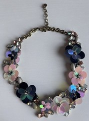BaubleBar Statement Bib Collar Wildflower Necklace Sequins Jcrew Style H4