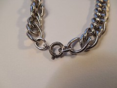 Nice Spencer sterling silver textured charm bracelet no charms 7″