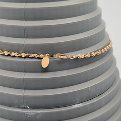 Vintage Sigal Gold Tone Twisted Flat Link Serpentine Chain Necklace 16″