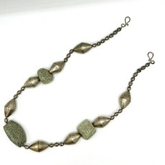 Vintage Tribal Necklace Set Mixed Metal Beads Natural Stone Boho Ethnic Layered