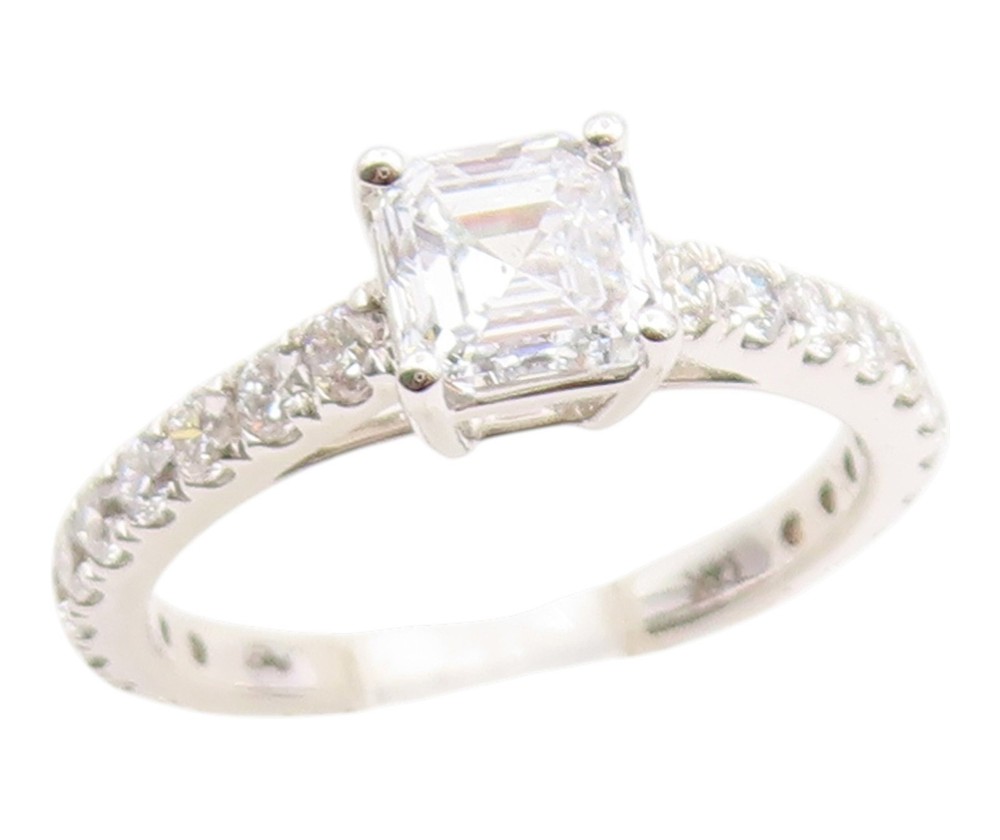 14k GOLD Vintage Ring Elegant Real 1 ct Lab Grown Diamond Band Sz 7 GR1213