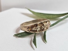Vintage 10k Tri Color Black Hills Gold Ring Size 3.25 06Rg