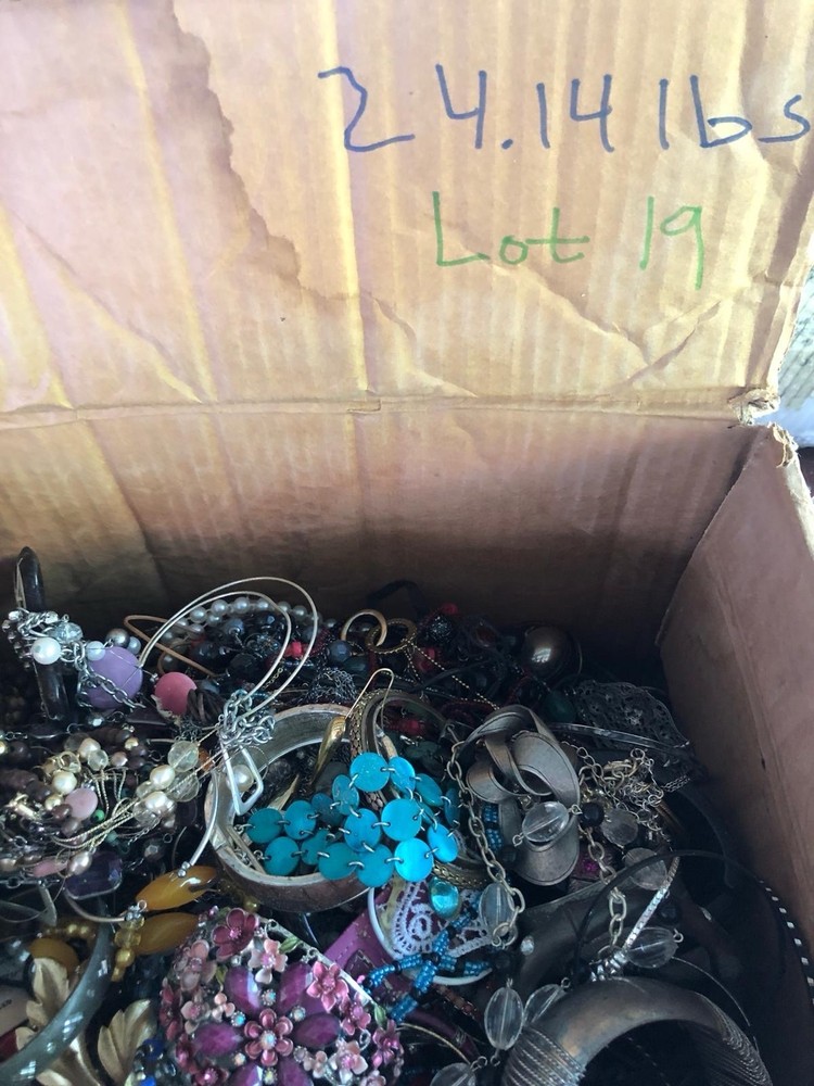 Huge Lot of Vintage to Modern Costume JEWELRY Lot Mixed Tangled , Crafted 24lb