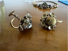 Vintage 1940’s Coro necklace earring Set, Dragons breath, rare find vintage
