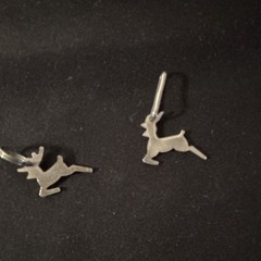 1950’s Deer Charms Vintage Original Silver Color Charm