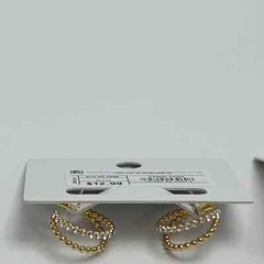 Set Of SugarFix By BaubleBar Rhinestone Hoop Earrings & Chain Link Ring Size 8