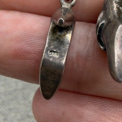 Vintage Brooch Sterling Silver Shoe Mold Dangling Shoe Charms 1.5 Inches
