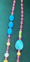 ONE OF A KIND, JUST SPECTACULAR COLOR, Semi Precious Stone Necklace 30″ HEALING